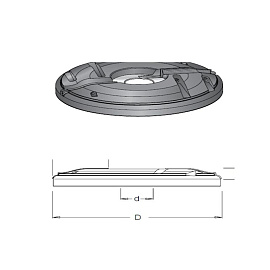 картинка Фреза насадная Dimar  филенка профиль по выбору D180x25x57 Z2 сменные ножи посадка 30 от HARVEY-RUS
